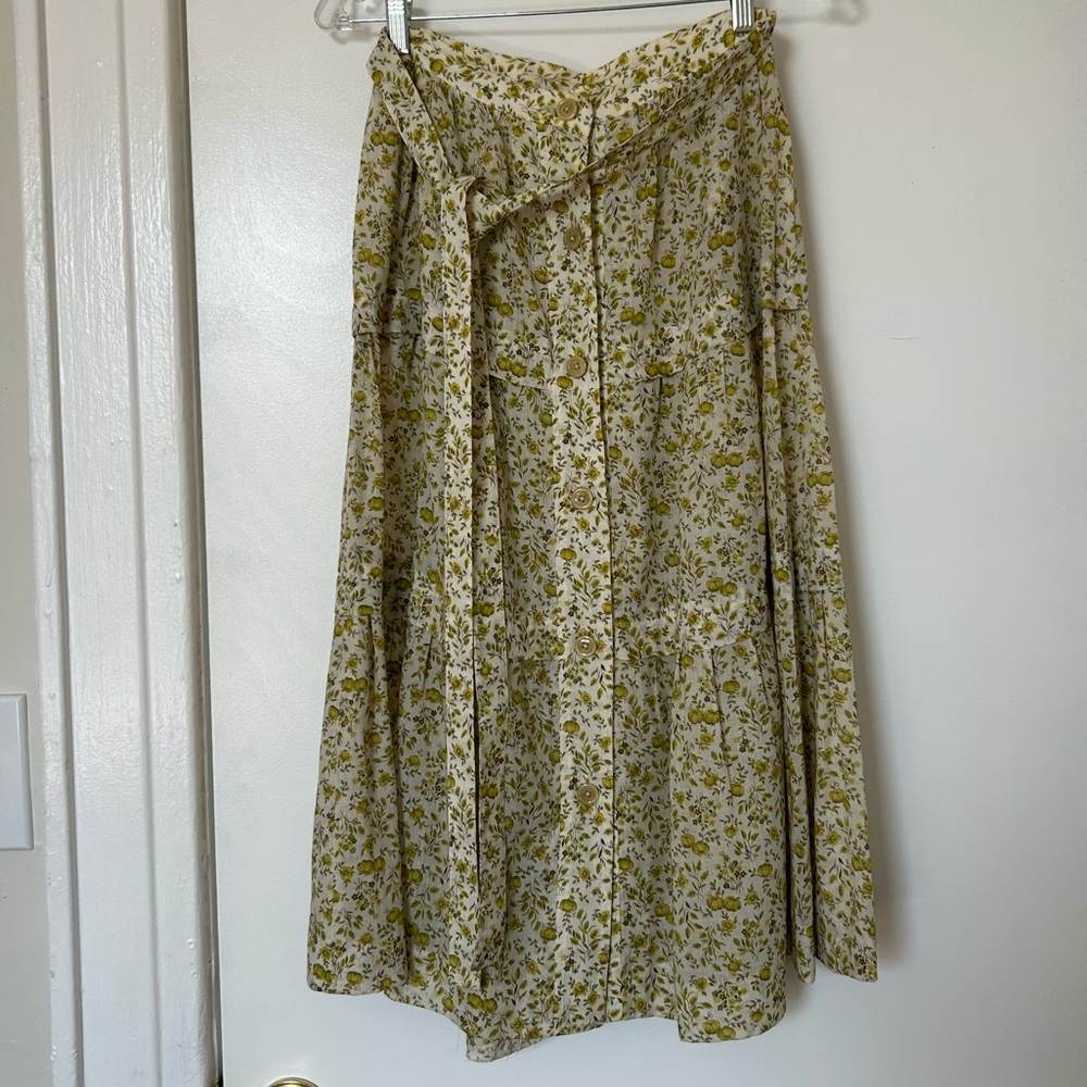 VTG Floral Print Skirt by JUN ASHIDA
